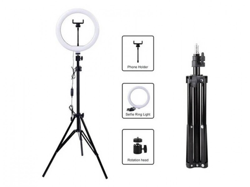 Aro De Luz Led Celular Selfie Trípode 2.1m 