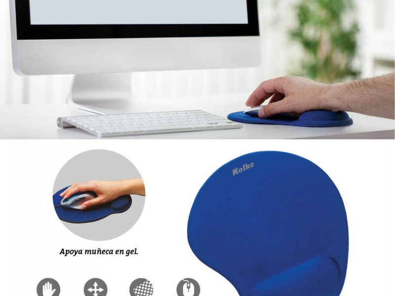 MOUSE PAD GEL KED-401 AZUL