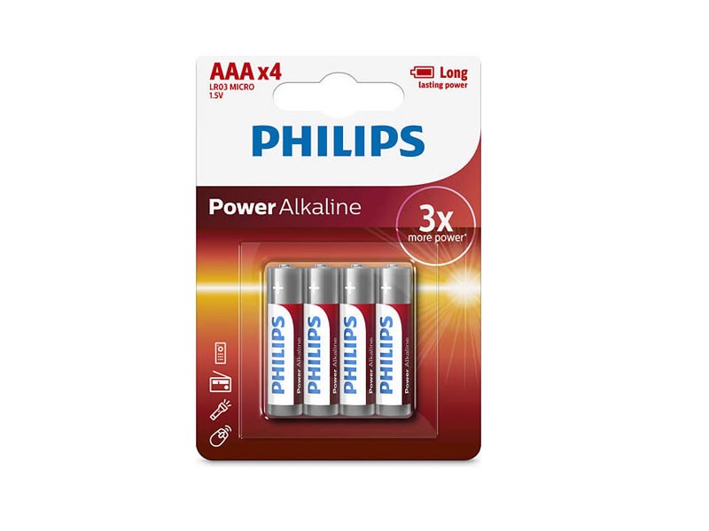 PILAS PHILIPS ALCALINA AAA BLISTER X4